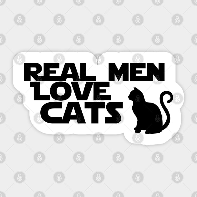 real men love cats Sticker by yassinnox